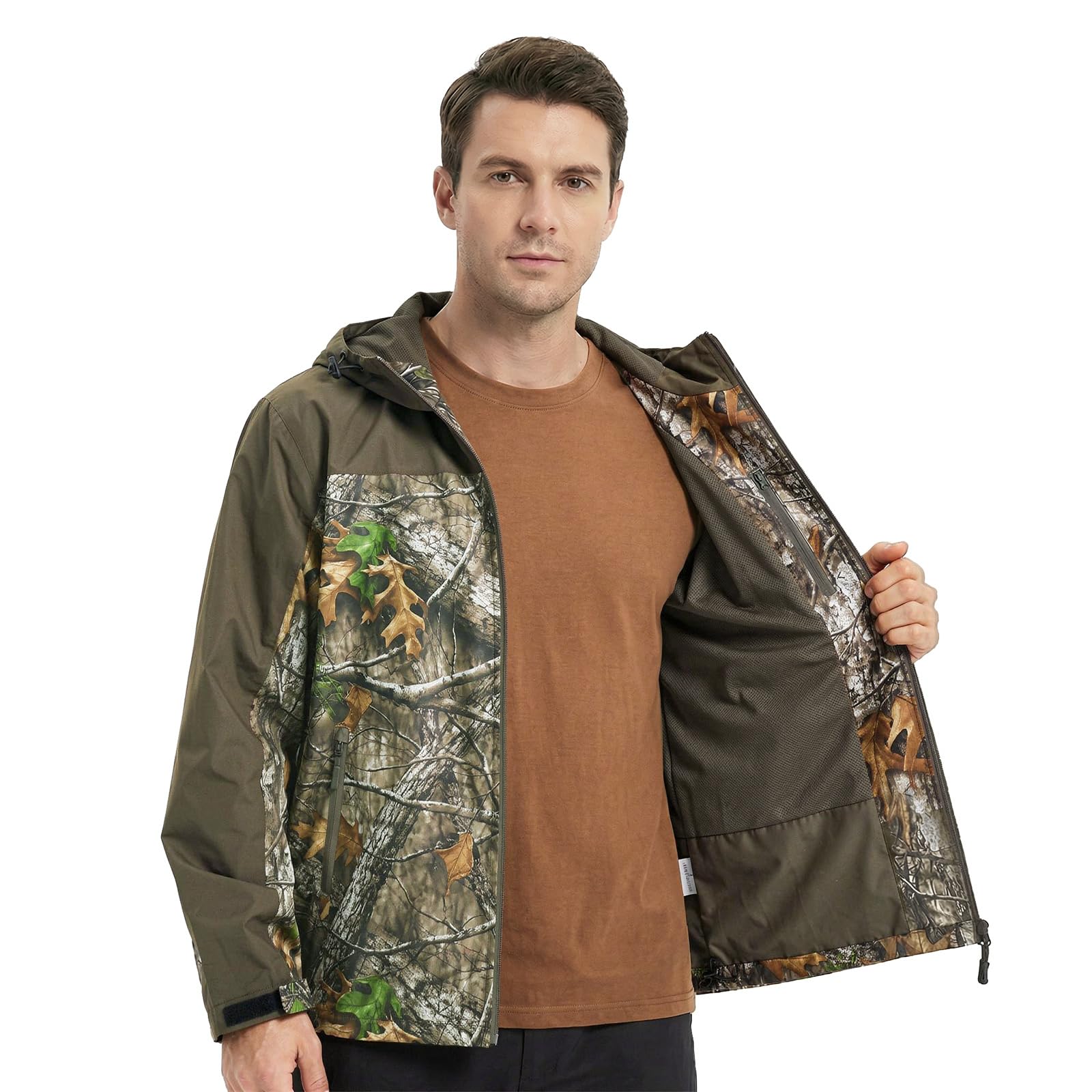 LOOGU Men’s Packable Rain Jacket Waterproof Lightweight Hooded J30