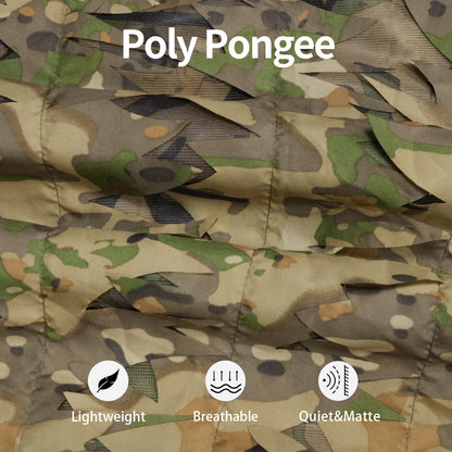 LOOGU Poncho Style Ghillie Suit 3D Leaf Spretta Camo
