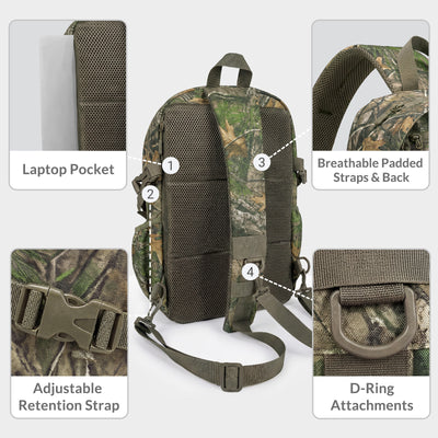 LOOGU Tactical Sling Bag Waterproof Military Shoulder Pack CB10