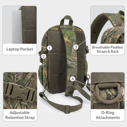 LOOGU Tactical Sling Bag Waterproof Military Shoulder Pack CB10
