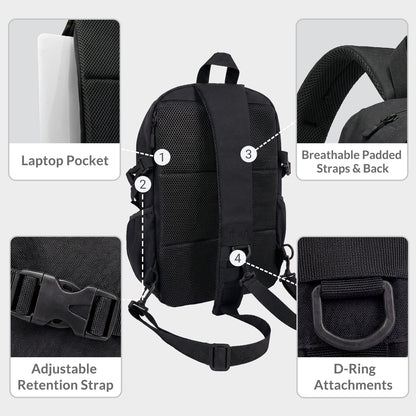 LOOGU Tactical Sling Bag Waterproof Military Shoulder Pack CB10