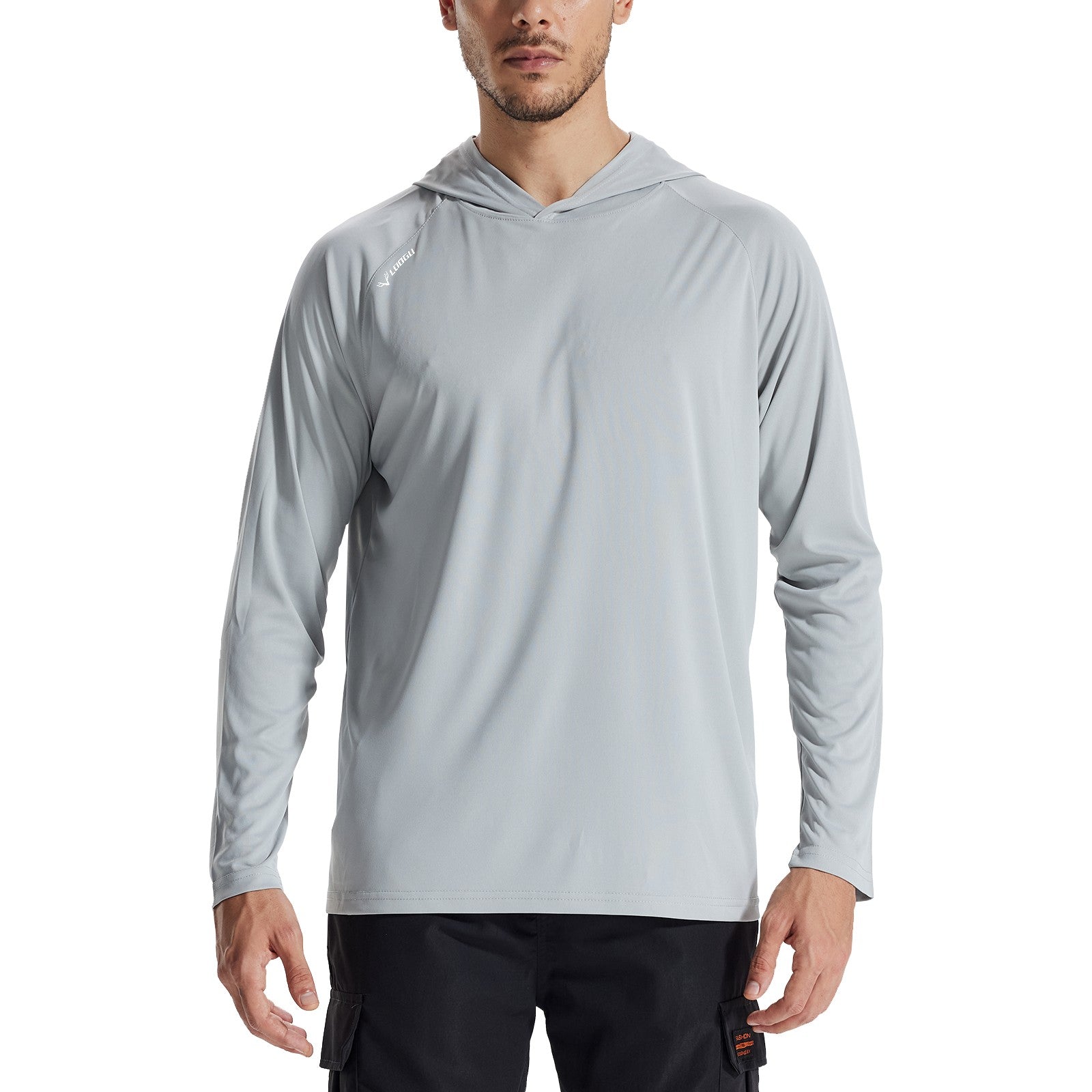 LOOGU Men’s Hoodie Long Sleeve Shirt Gray T70