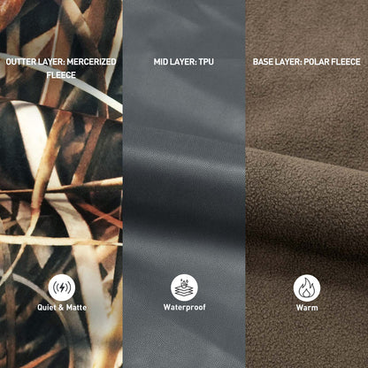 LOOGU Camo Hunting  Fleece Insulation Pants 6 pocket P20-1