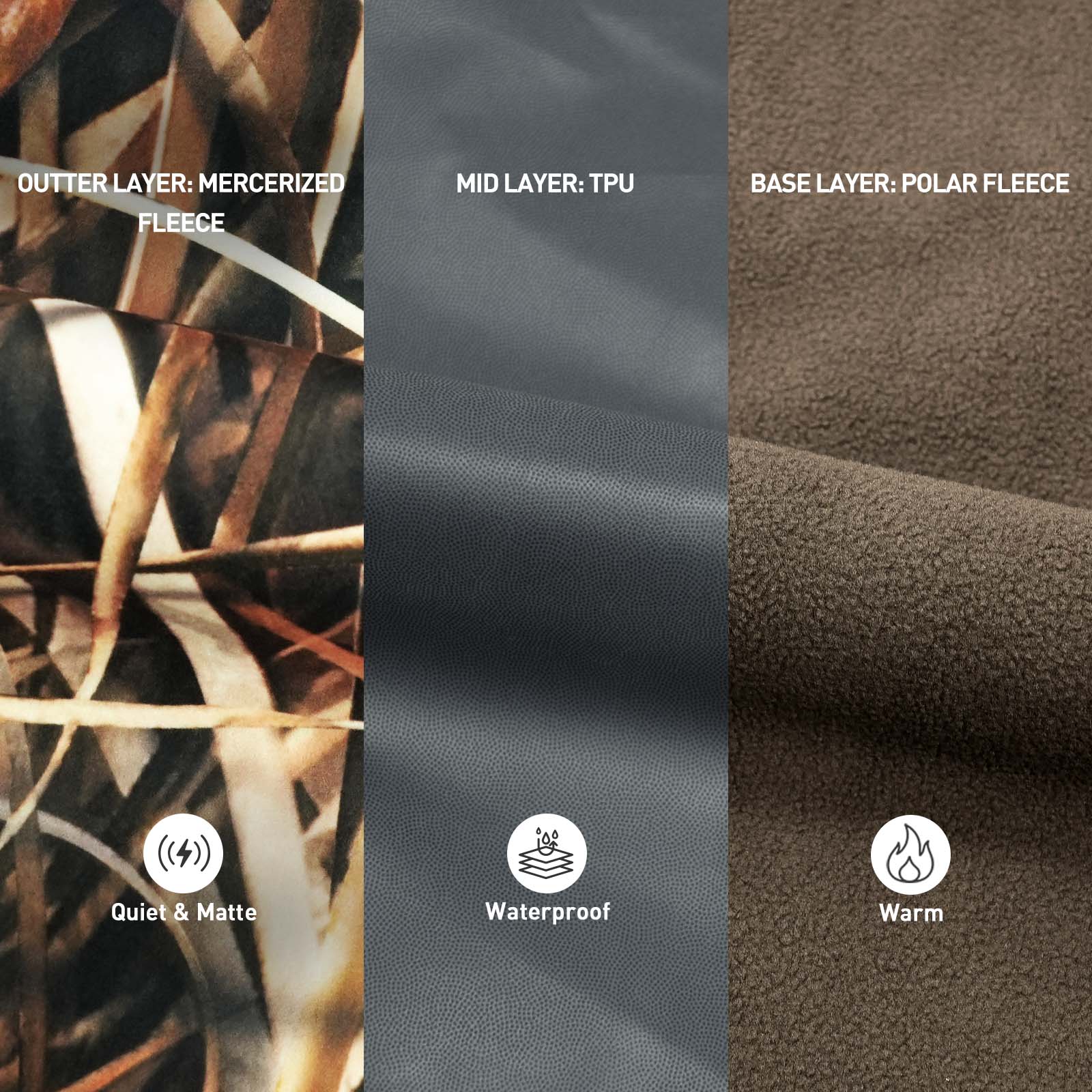 LOOGU Camo Hunting  Fleece Insulation Pants 5 pocket P10-1