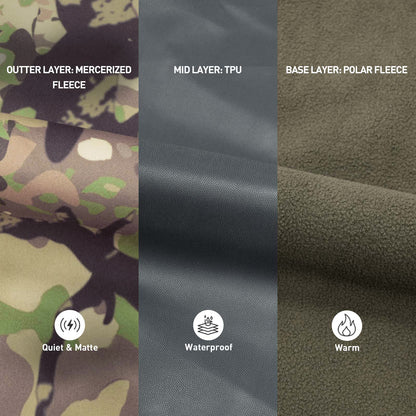 LOOGU Camo Hunting  Fleece Insulation Pants 6 pocket P20-1