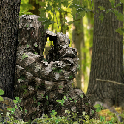 LOOGU Costume Ghillie de Chasse, Costume de Camouflage à Feuilles 3D Accessoires Militaires et de Tir Vêtements Tactiques pour Airsoft, Photographie de la Faune Halloween