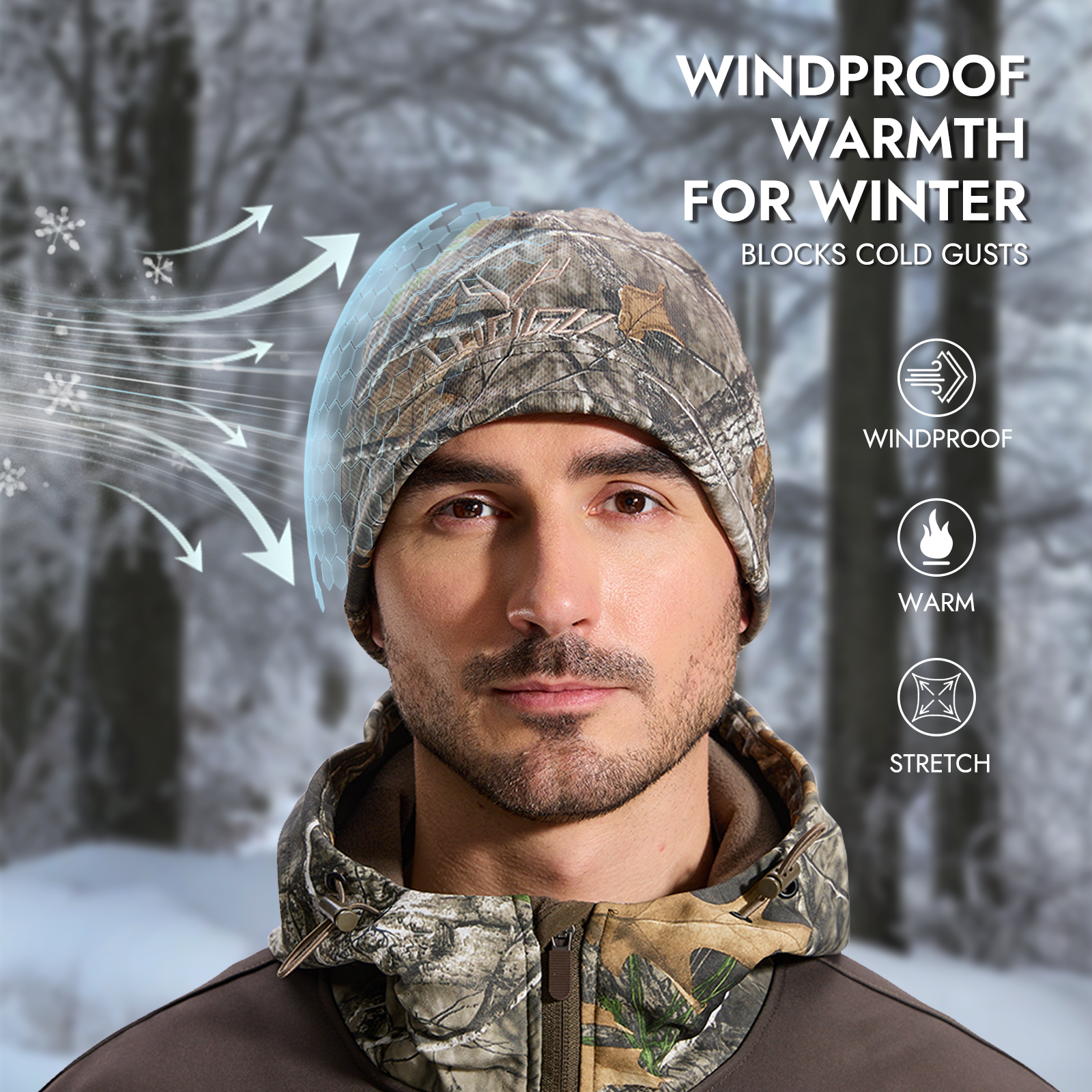 LOOGU  Hunting Beanie Unisex Super Tree Camo