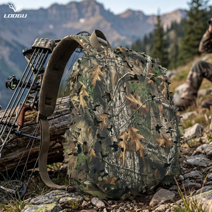 LOOGU Camo Tactical Backpack Cover Oak Leaf