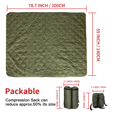 LOOGU Super Camo Blanket Waterproof Poncho Liner for Outdoor BL20