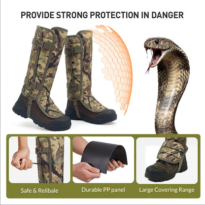 LOOGU Snake Gaiters, Waterproof Oxford Leg Guards for Hunting Hiking SG10