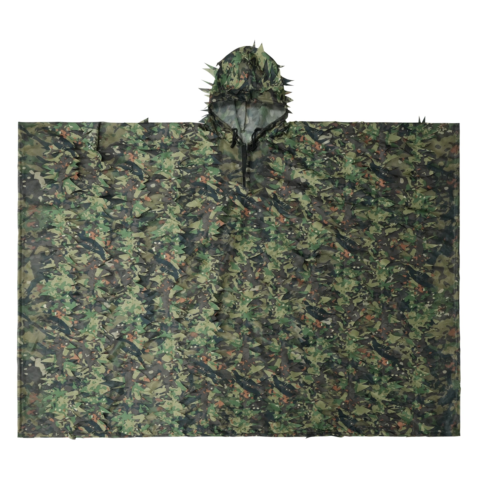 LOOGU Poncho Style Ghillie Suit 3D Leaf Spretta Camo