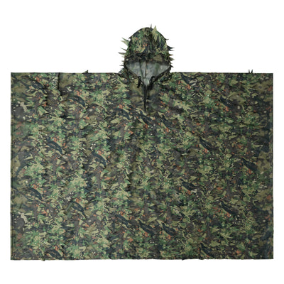 LOOGU Poncho Style Ghillie Suit 3D Leaf Spretta Camo