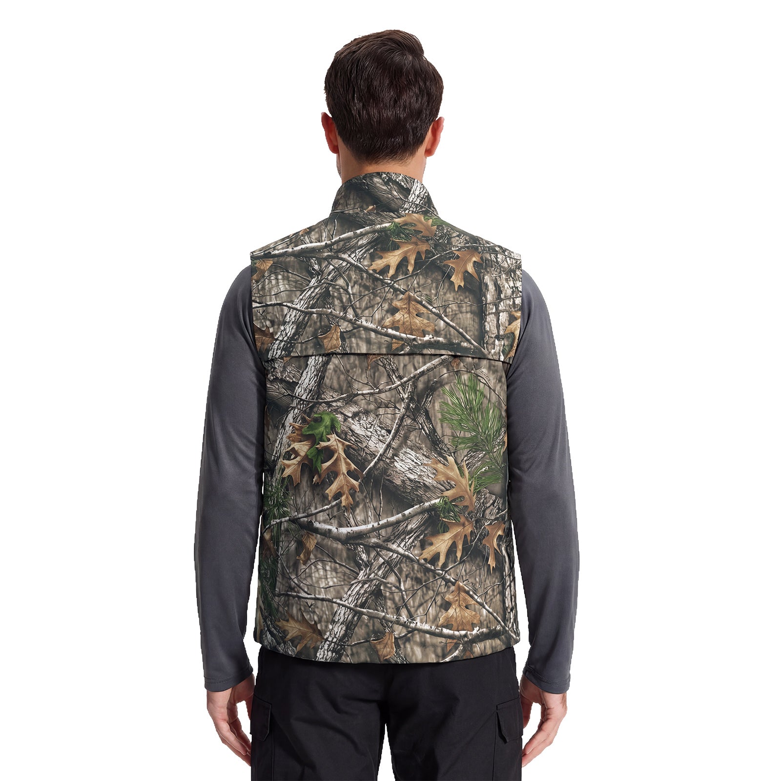 LOOGU Men’s Camo Hunting Vest Lightweight with Pockets M30