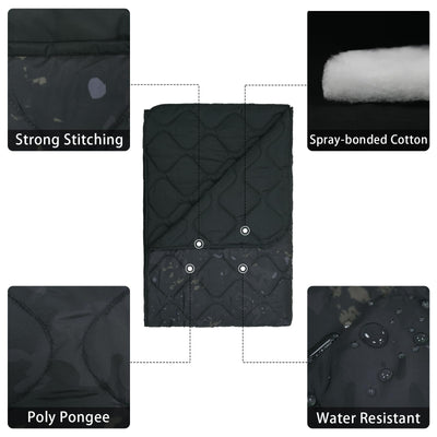 LOOGU – couverture camouflage Woobie imperméable, doublure de poncho pour le camping en plein air, la randonnée, la chasse, la survie, la randonnée, le pique-nique 