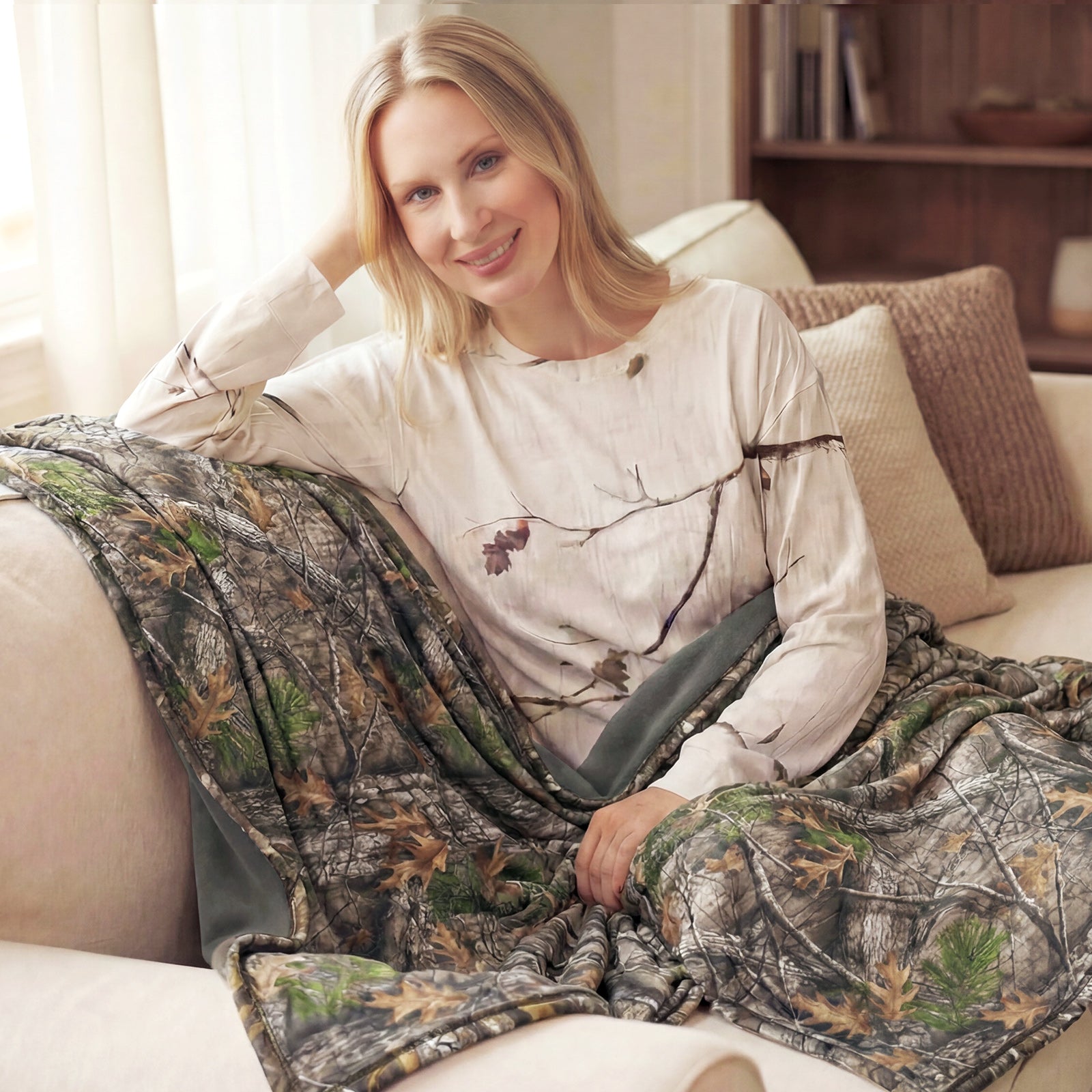 LOOGU – couverture camouflage Woobie imperméable, doublure de poncho pour le camping en plein air, la randonnée, la chasse, la survie, la randonnée, le pique-nique 