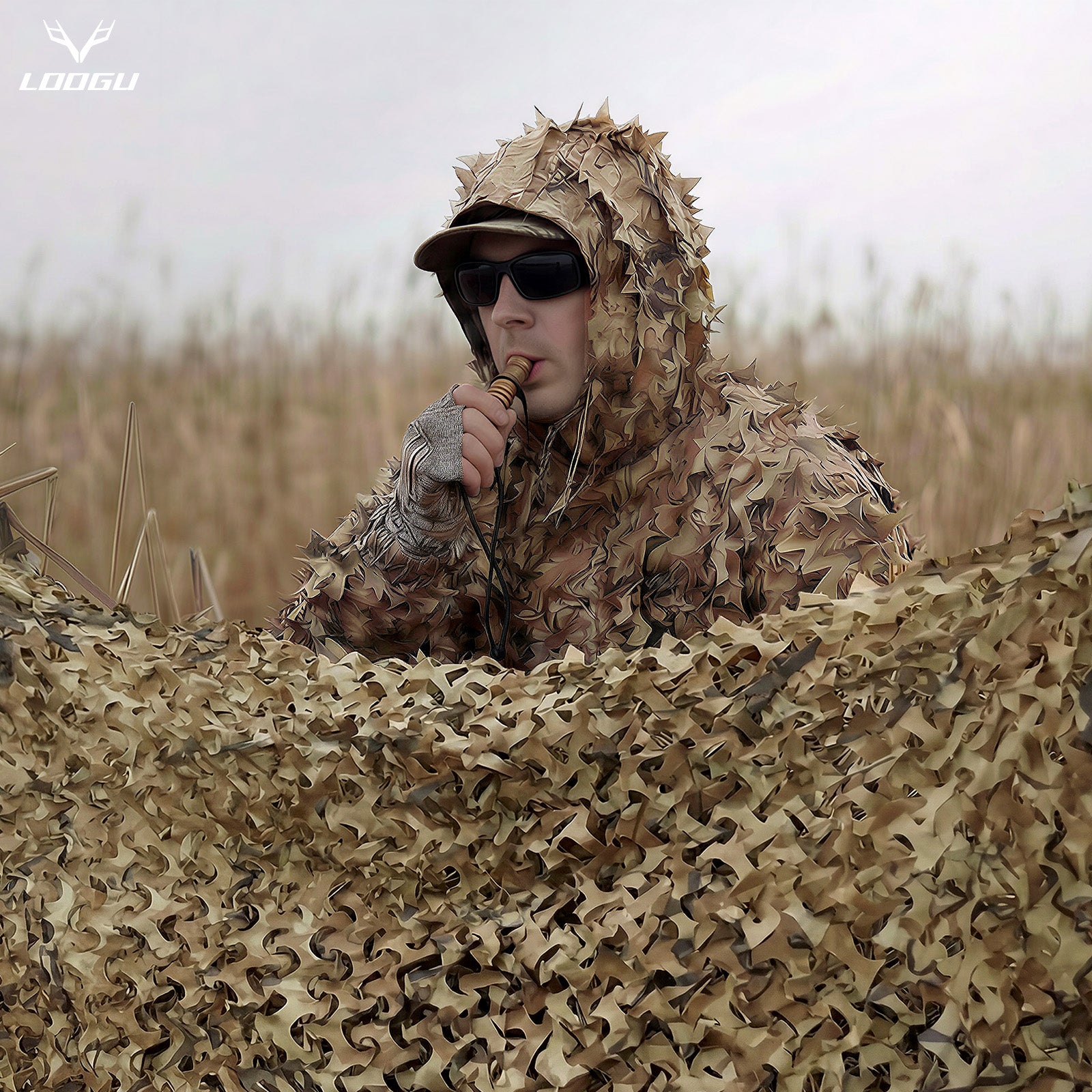 LOOGU Camping Military Hunting Camo Netting Spretta Camo
