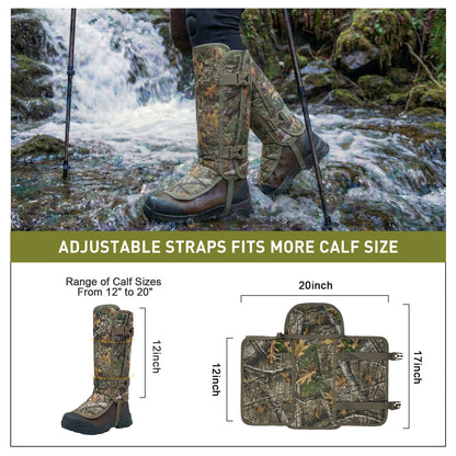 LOOGU Snake Gaiters, Waterproof Oxford Leg Guards for Hunting Hiking SG10