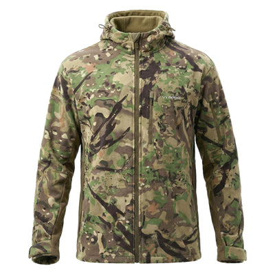LOOGU Camo Hunting Fleece Lining Hooded Jacket M52