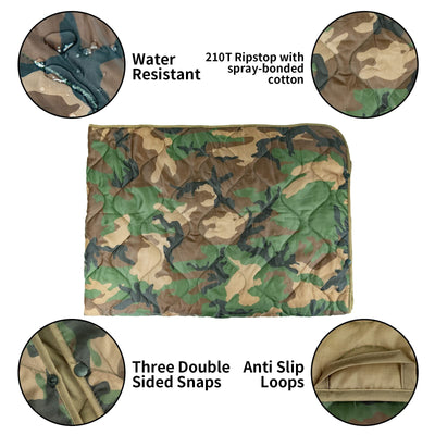 LOOGU Super Camo Blanket Waterproof Poncho Liner for Outdoor BL20