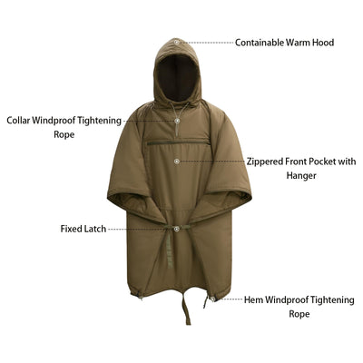 Hooded Insulated Poncho IP20