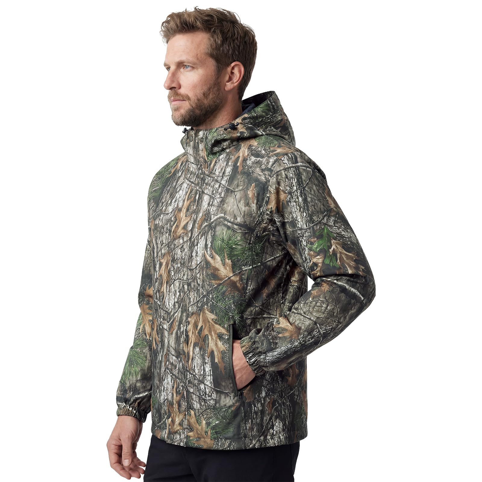LOOGU Men’s Lightweight Waterproof Rain Shell Packable with Hood J10