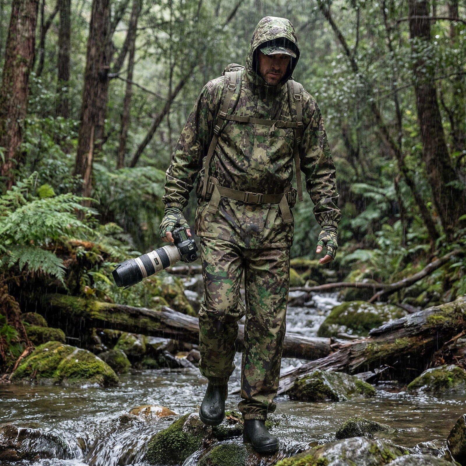 LOOGU camo rainsuit TPU SPRETTA Camo RS20