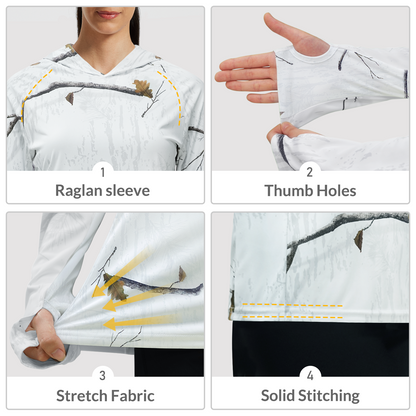 LOOGU Women's UPF 50+ Hoodies Shirts WT73-R