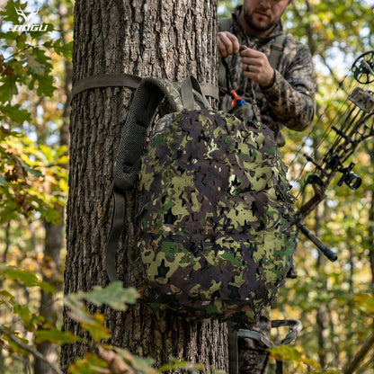 LOOGU Camo Tactical Backpack Cover Oak Leaf