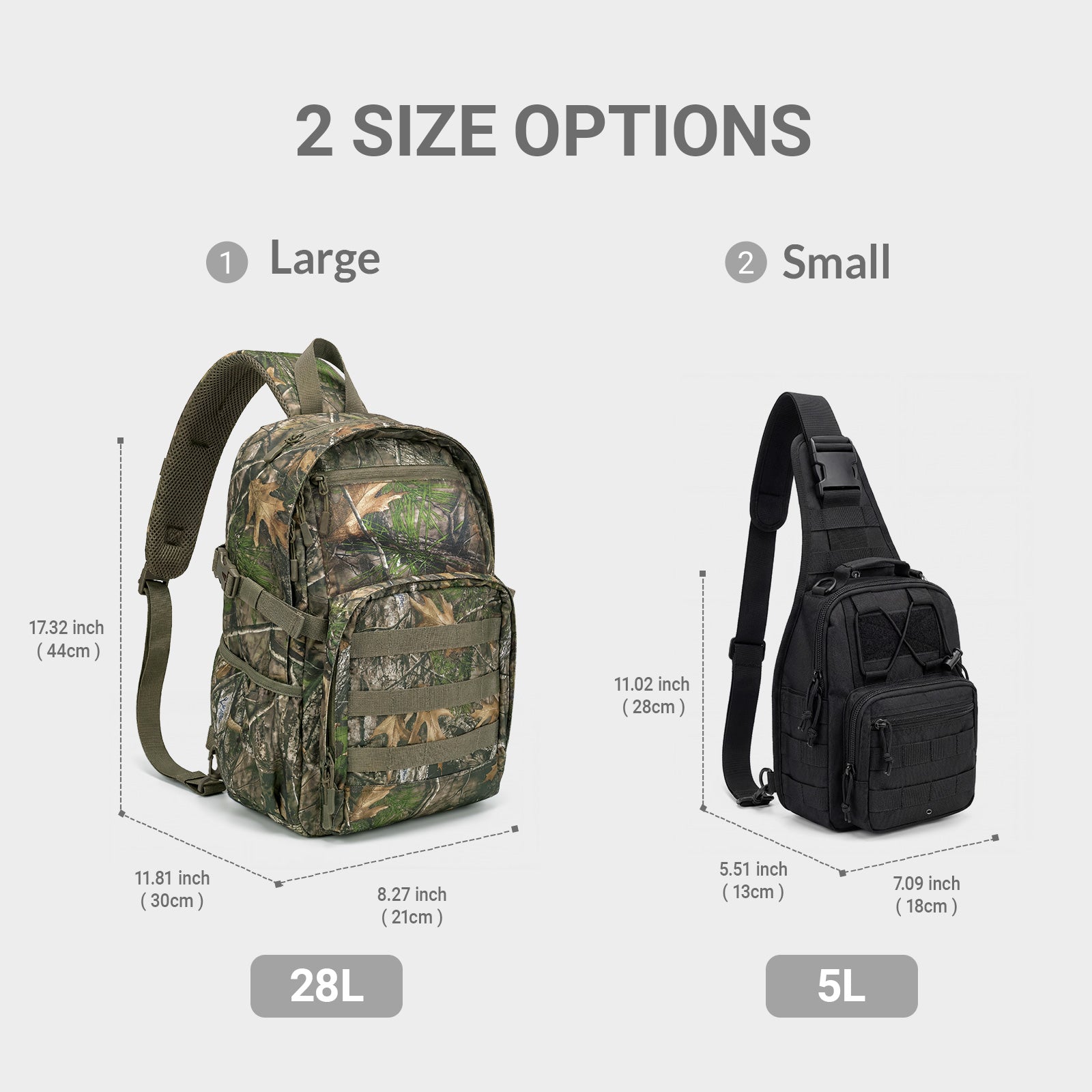LOOGU Tactical Sling Bag Waterproof Military Shoulder Pack CB10