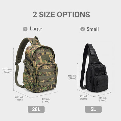 LOOGU Tactical Sling Bag Waterproof Military Shoulder Pack CB10
