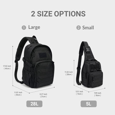LOOGU Tactical Sling Bag Waterproof Military Shoulder Pack CB10