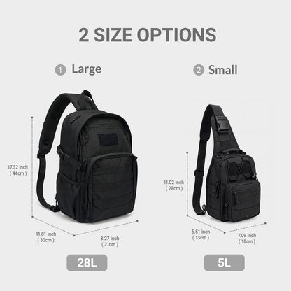 LOOGU Tactical Sling Bag Waterproof Military Shoulder Pack CB10