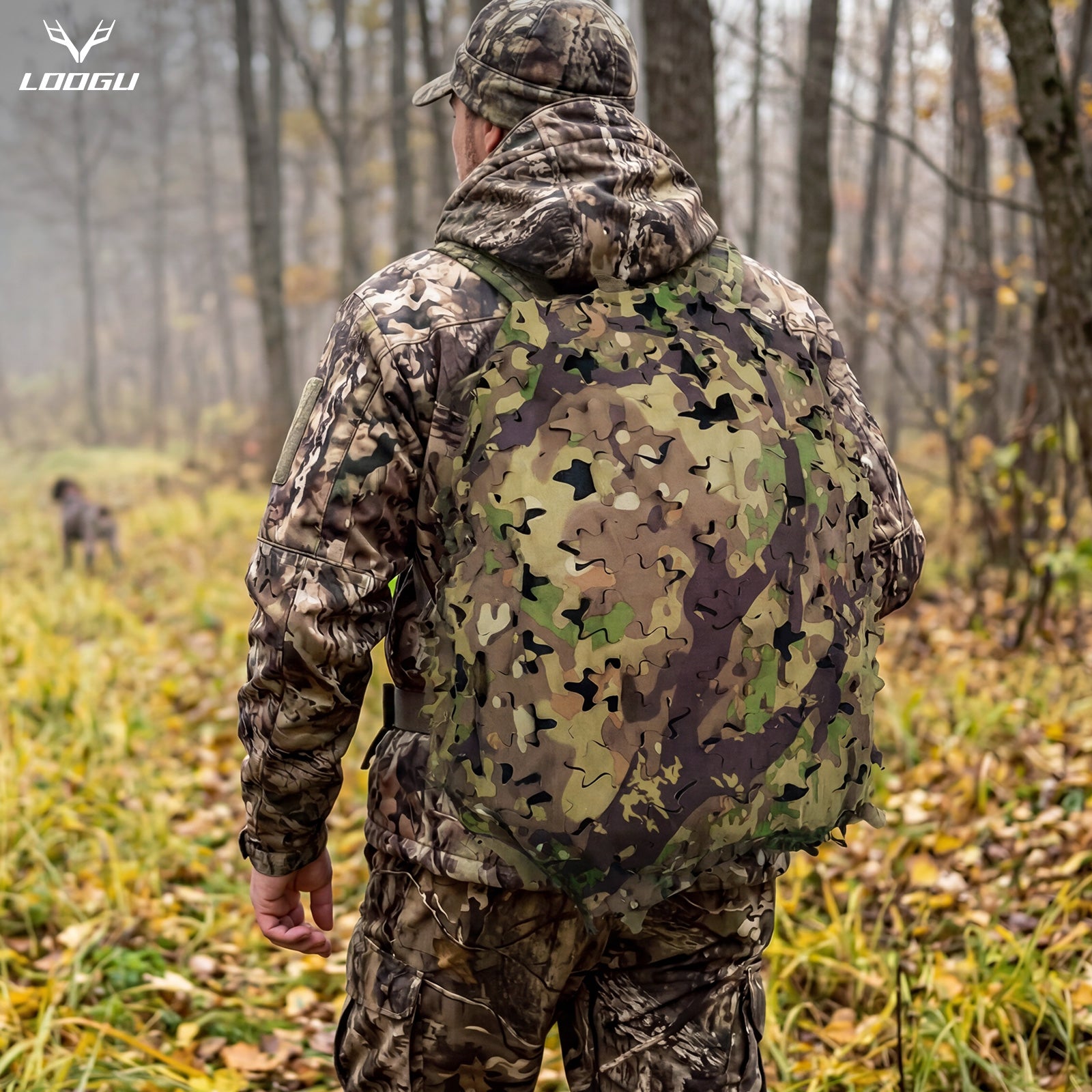 LOOGU Camo Tactical Backpack Cover Oak Leaf