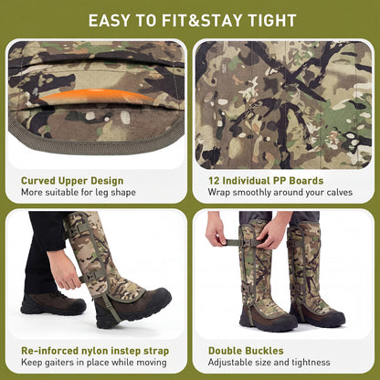 LOOGU Snake Gaiters, Waterproof Oxford Leg Guards for Hunting Hiking SG10