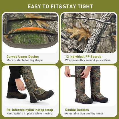 LOOGU Snake Gaiters, Waterproof Oxford Leg Guards for Hunting Hiking SG10