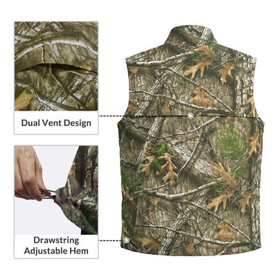 LOOGU Men’s Camo Hunting Vest Lightweight with Pockets M30