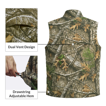 LOOGU Men’s Camo Hunting Vest Lightweight with Pockets M30