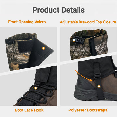 LOOGU Snow Gaiters Waterproof Camo Boot Gaiters Hunting Super Tree SG20