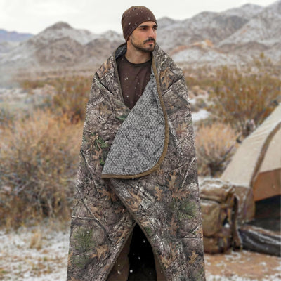 LOOGU Camo Blanket 3M Thinsulate Graphene Waterproof Poncho Liner BL21