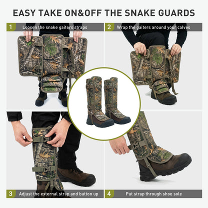 LOOGU Snake Gaiters, Waterproof Oxford Leg Guards for Hunting Hiking SG10