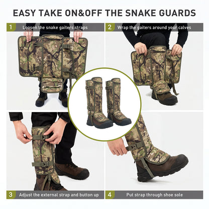 LOOGU Snake Gaiters, Waterproof Oxford Leg Guards for Hunting Hiking SG10