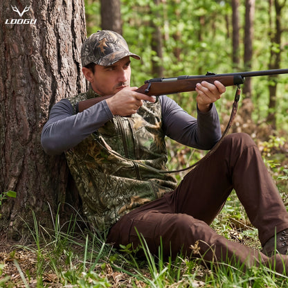 LOOGU Men’s Camo Hunting Vest Lightweight with Pockets M30