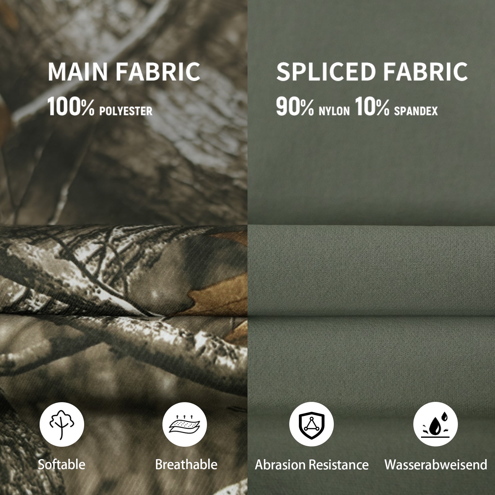 LOOGU Camo Hunting Pants 7 Pockets H70