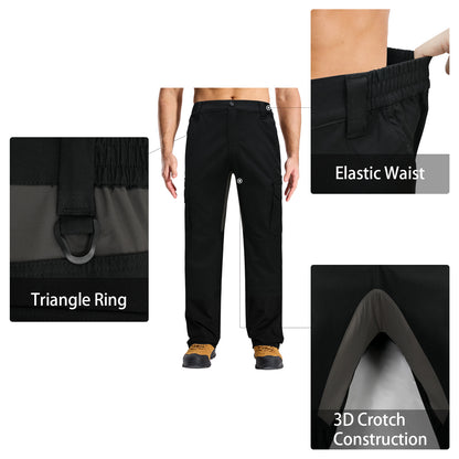 LOOGU Men's Water Resistant Tactical Pants Cargo Pants Break H61