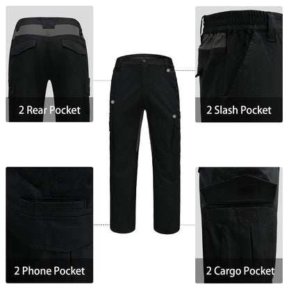 LOOGU Men's Water Resistant Tactical Pants Cargo Pants Break H61