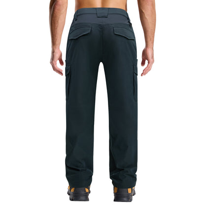 LOOGU Men's Water Resistant Tactical Pants Cargo Pants Navy H61