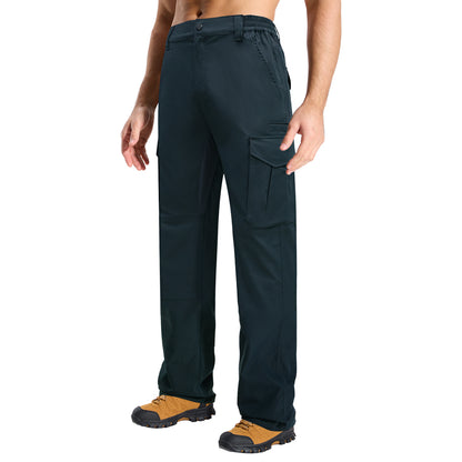 LOOGU Men's Water Resistant Tactical Pants Cargo Pants Navy H61