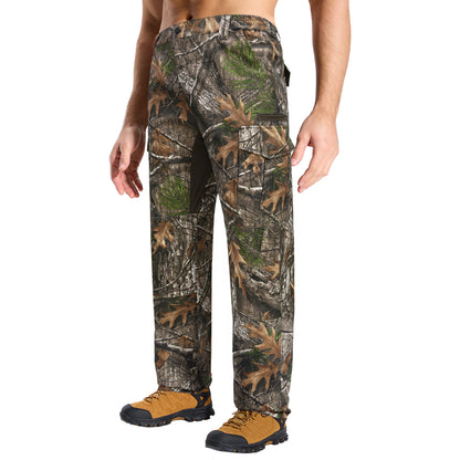 LOOGU Men's Water Resistant Tactical Pants Cargo Pants Super Tree Camo H61