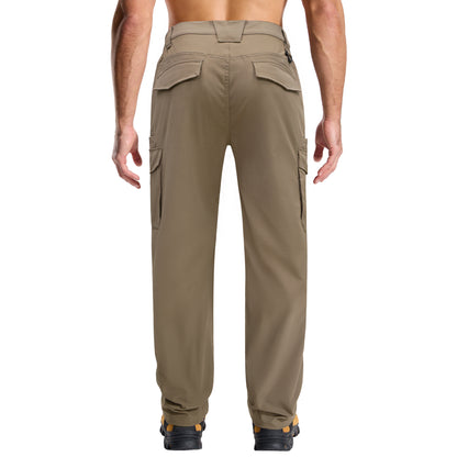 LOOGU Men's Water Resistant Tactical Pants Cargo Pants Khaki H61