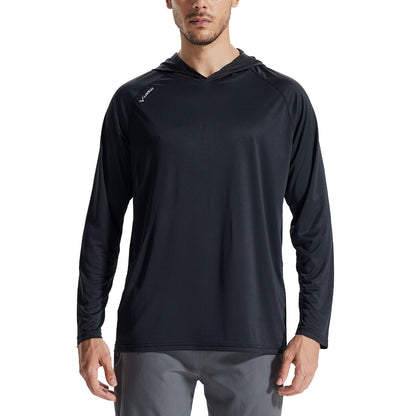 LOOGU Men’s Hoodie Long Sleeve Shirt Black T70